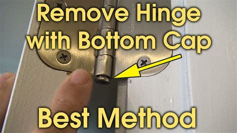 How To Remove A Door Hinge Pin With Non removable Pins Remove Door Hinge Pin with Bottom Cap - YouTube